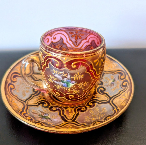 Tazza piattino bohemian - tazza/piattino, moser