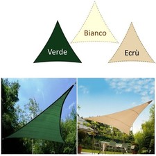Vela ombreggiante tenda da sole telo Amalfi Positano TRIANGOLARE 3x3x3 5x5x5 m