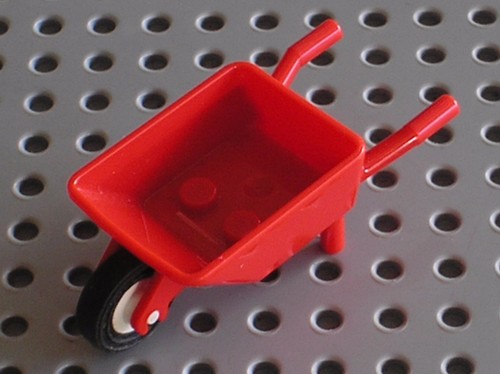 Brouette lego minifig red - minifig,