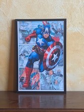 Quadro su tela “Capitan America” Marvel  con cornice 20x30