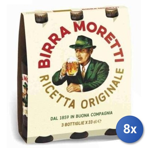 Stock moretti birra - 8x,