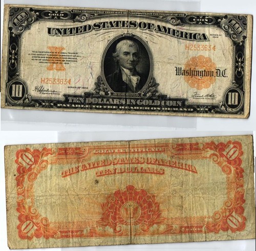 Banconota moneta oro - , 10