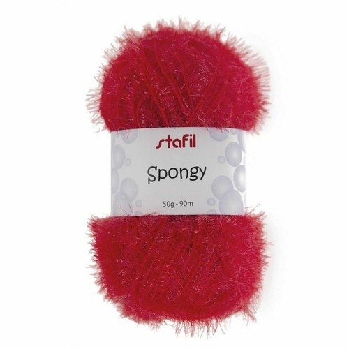 Filato spongy rosso gomitolo - filato,