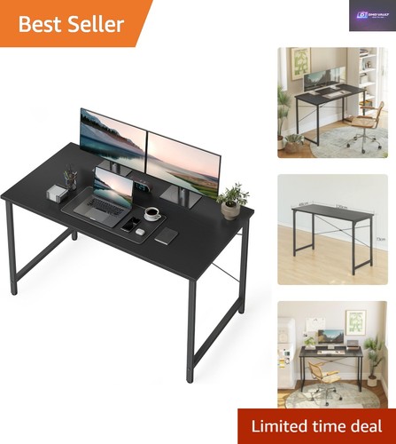 Sturdy black writing table 120 - sturdy,