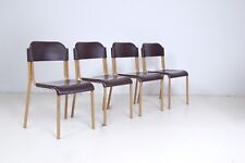 4 sedie asilo scuola vintage in ferro e plastica. Palini mod. dep. Seduta 37 cm.