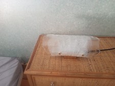 APPLIQUE IN VETRO DI MURANO ANNI 80 CON BASE IN OTTONE LAMPADA ALOGENA