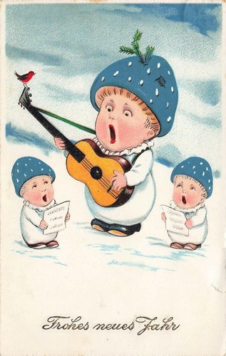 Cartolina capodanno buon - buon, anno