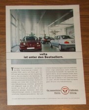 Rara Pubblicità VELTA Riscaldamento a Pavimento BMW Filiale Kassel 1992