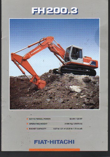 Foglietto brochure escavatore