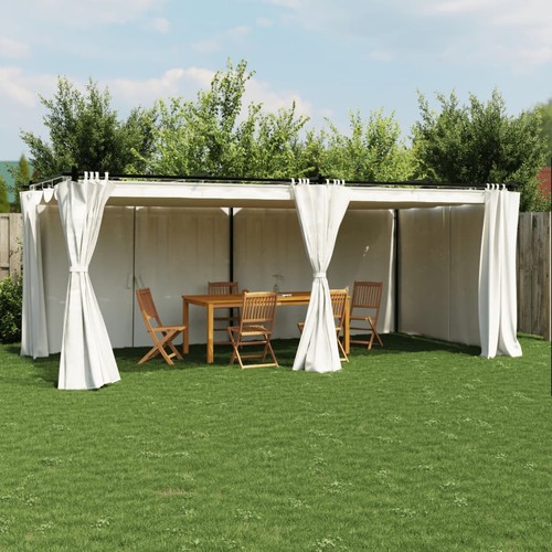 Gazebo con tende antracite 3x3 - con,