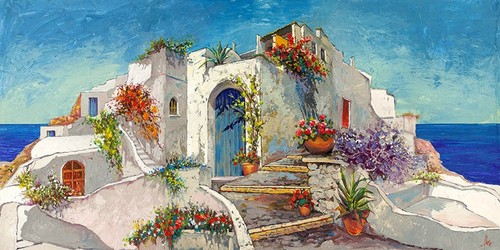 Quadro casa nelle - quadro, cicladi