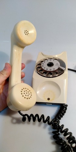 Telefono fisso disco vintage - a,