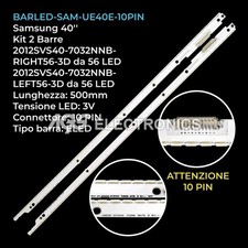 KIT 2 BARRE STRIP 56 LED TV