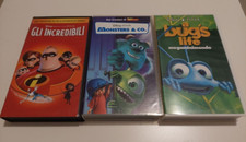 Lotto VHS Disney Pixan Incredibili Monsters & Co A Bug's life