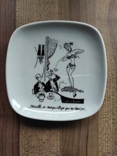 Cendrier / coupelle illustration A.G. Badert, Solim porcelaine de Limoges