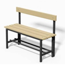 (12V)PANCA SPOGLIATOIO ACCIAIO CON SEDUTA-SCHIENALE MT 1 TUBI 30X30