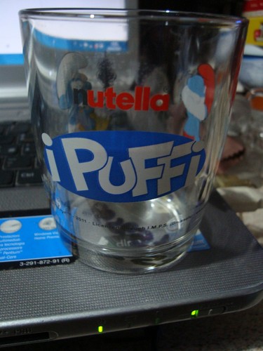 Nutella bicchiere puffi - nutella,