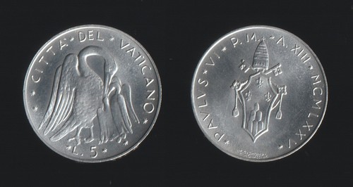 Vaticano lire 1975 - vaticano, 5