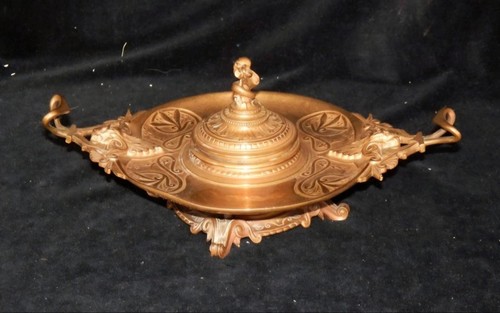 Antico calamaio bronzo - antico,
