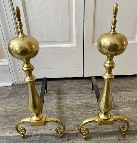 Vintage coppia andiron a - andiron,