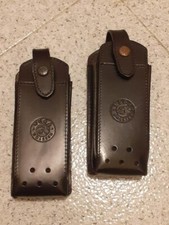 Porta radio universale VEGA HOLSTER in cuoio nero reenactment softair ESERCITO