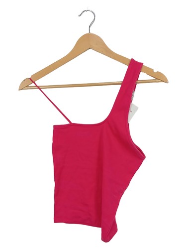 Zara top donna monospalla rosa - top,