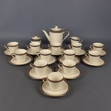 Servizio Da Tè Porcellana Bavaria Bianco Blu Oro Zecchino Vintage Anni ‘60