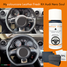 Kit Rinnova Colore Volante Pelle Audi NERO SOUL Ritocco Interni Avant S Line