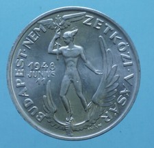 UNGHERIA BUDAPEST MEDAGLIA 1948 ESTATE INTERNAZIONALE NUMISMATICA COLLEZIONE 