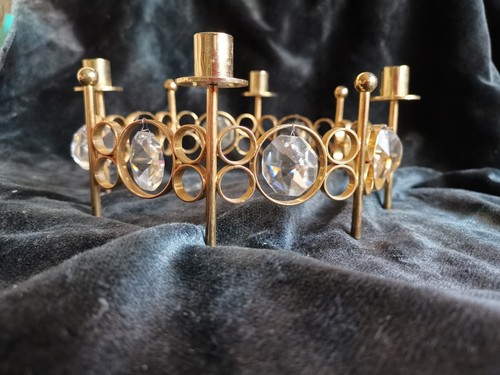 Mid century gold and - gold, crystal