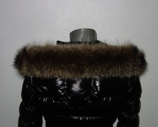 Collo pelliccia procione vera