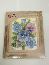 KIT/QUADRO MEZZO PUNTO 20X25 "VIOLE DEL PENSIERO"