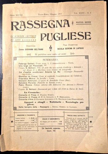 Rassegna pugliese scienze - pugliese, di