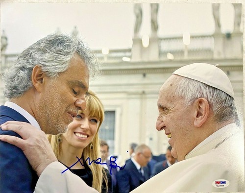 Andrea bocelli autografo - autografo, 11"