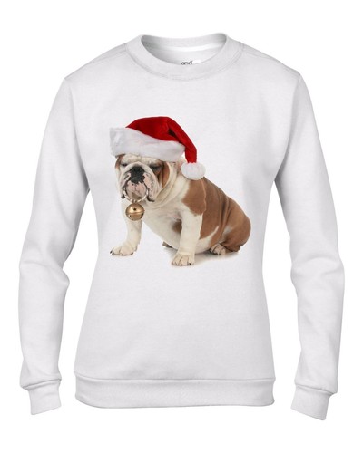 Bulldog con babbo natale - con,