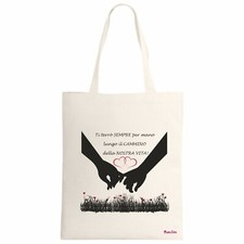 borsa poliestere ecru 34x39