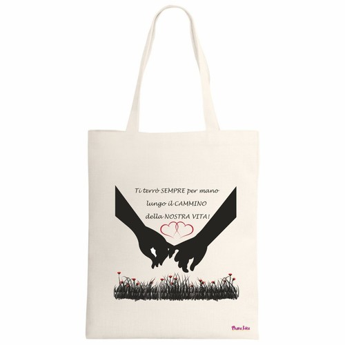Borsa poliestere ecru 34x39 - borsa,