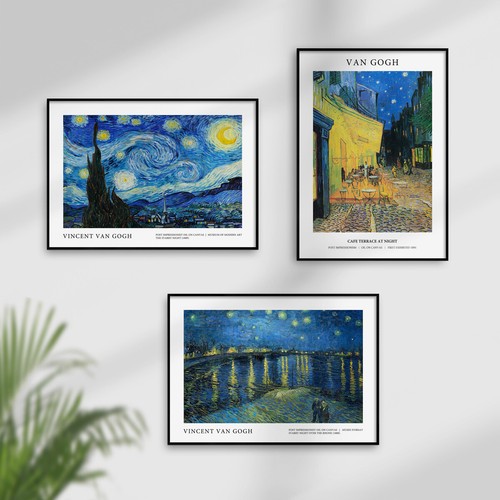 Van gogh wall art - wall, dipinto