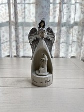 Music Box Angelo di Natale Vintage Presepe Rotante Suona "Notte Silenziosa"