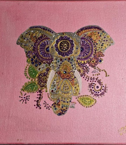 Quadro acrilico elefante - quadro,
