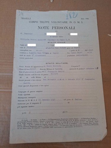 Documento guerra spagna - documento,