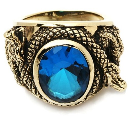 Anello uomo grande serpente - uomo,