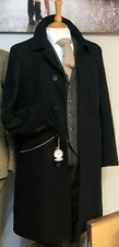 Cappotto Nero Lana Peaky Blinders Cappotto Uomo Lungo Formale Ufficio Lavoro Antivento