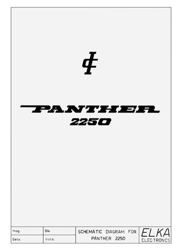 Elka panther 2250 service - panther,