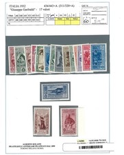 1932 Italia Regno - Serie CPL Garibaldi  Splendida su  Cartoncino Bolaffi **