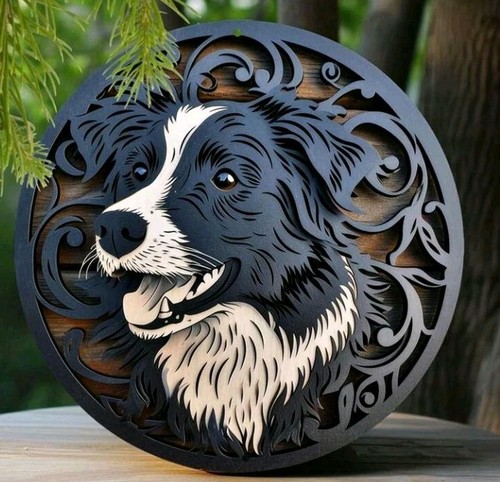 Targa insegna metallo cane - insegna,