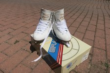 PATTINI GHIACCIO  BIANCHI GRAF DAVOS GOLD N° 27 BIMBA PROFESSIONALI QUASI NUOVI