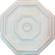 Rosone a soffitto per lampadario in polistirolo geometrico 50cm