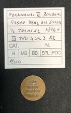 1/2 Tornese 1854 ribattuto con