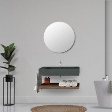 Lavabo Sospeso Grigio Opaco 80